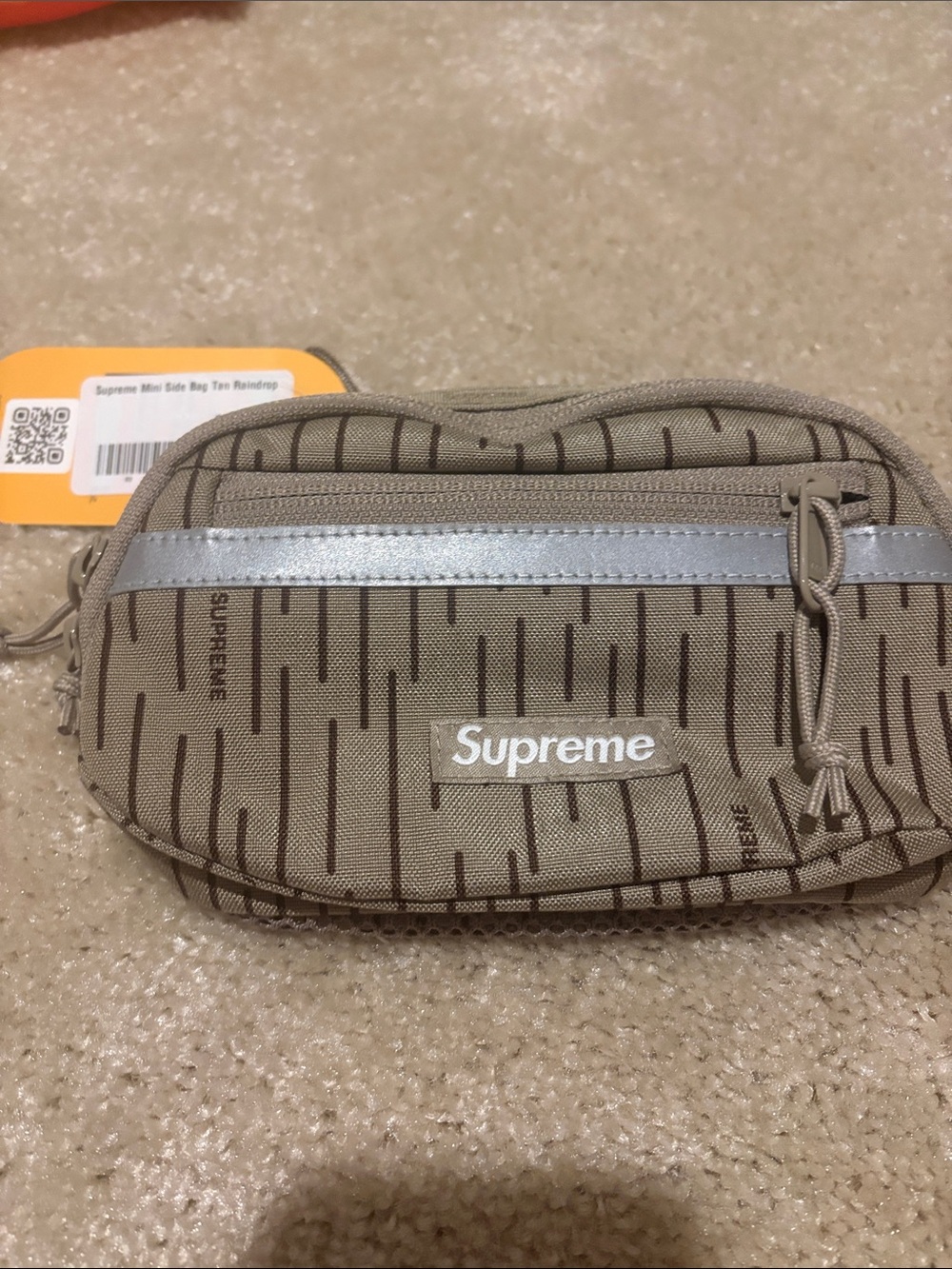 Supreme Mini Side Bag Tan Raindrop